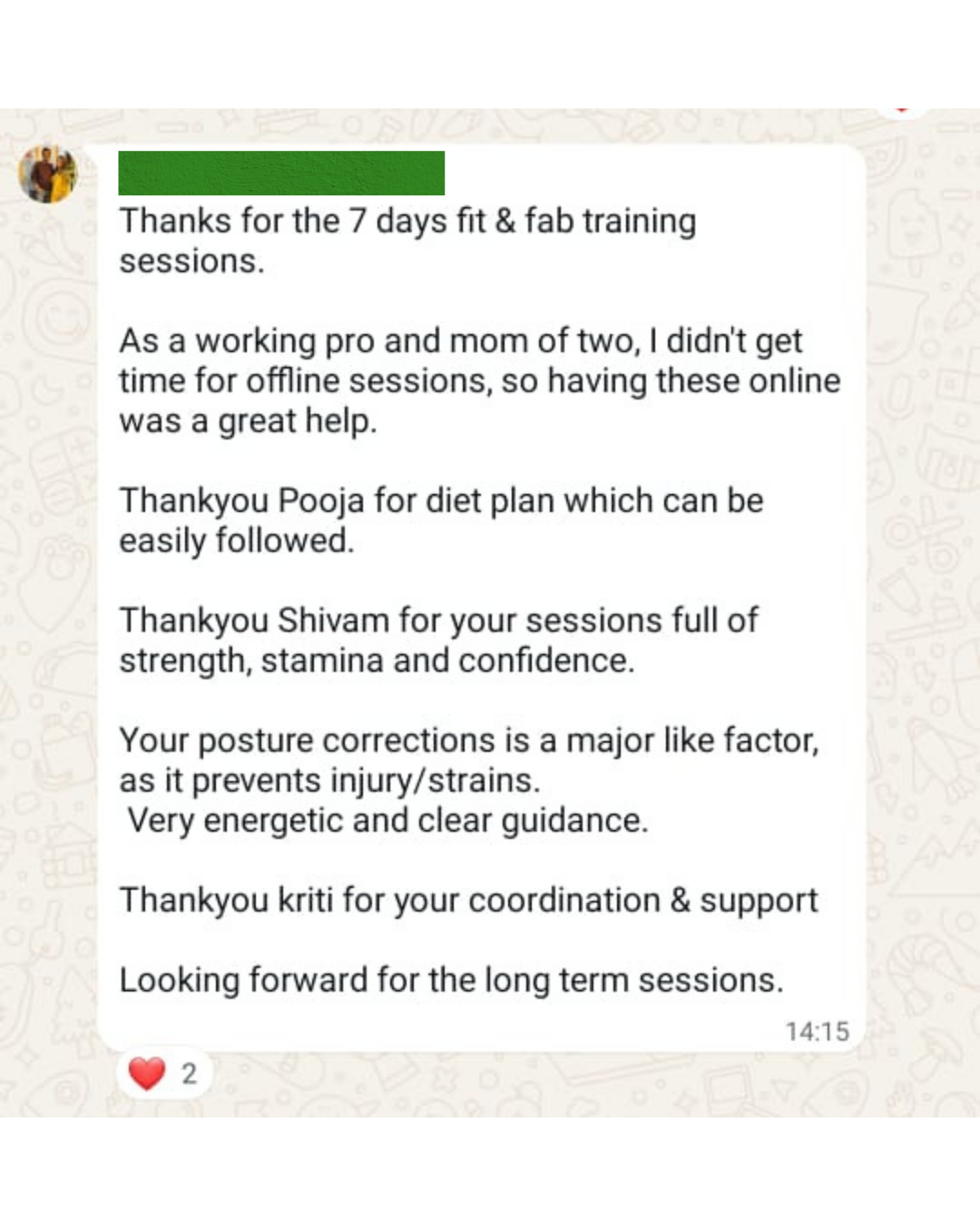 Divya's testimonial — working professional and mom of two